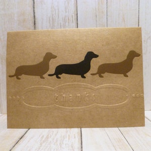 Tarjeta de agradecimiento hecha a mano para un perro salchicha, tarjeta de agradecimiento para un perro, tarjeta de agradecimiento para un doxie, tarjeta de agradecimiento para un perro salchicha, tarjeta de agradecimiento para un veterinario, tarjeta para un amante de los perros