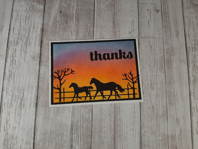 Handmade Horse Thank You Card Thank You Card for Horse Lover - Etsy