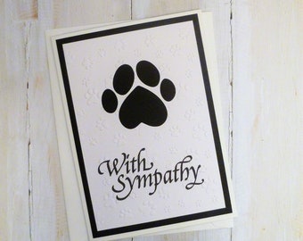 Handgemaakte Pet Memorial Card, Pet Sympathy Card, Pet Rouw Card, Cadeau voor verlies van huisdier, Dog Memorial Gift, Cat Memorial Gift, Pet Loss