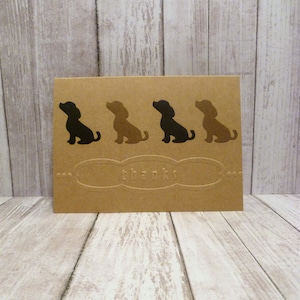 Carte de remerciement pour chien faite main, carte de remerciement pour amoureux des chiens, carte de remerciement chiot, cadeau de remerciement chien, carte de remerciement vétérinaire