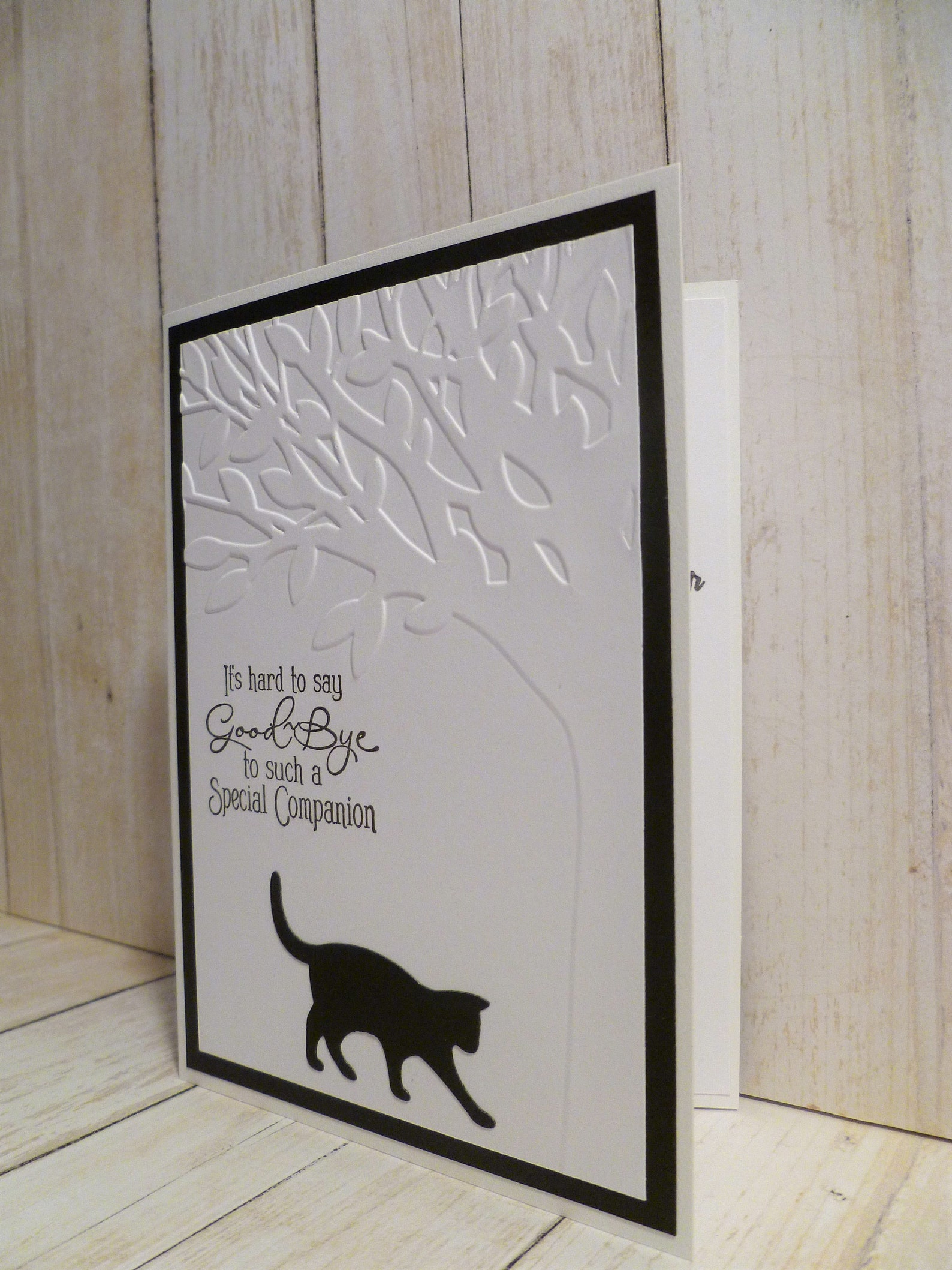 Handmade Cat Memorial Card Black Cat Sympathy Card Cat Etsy