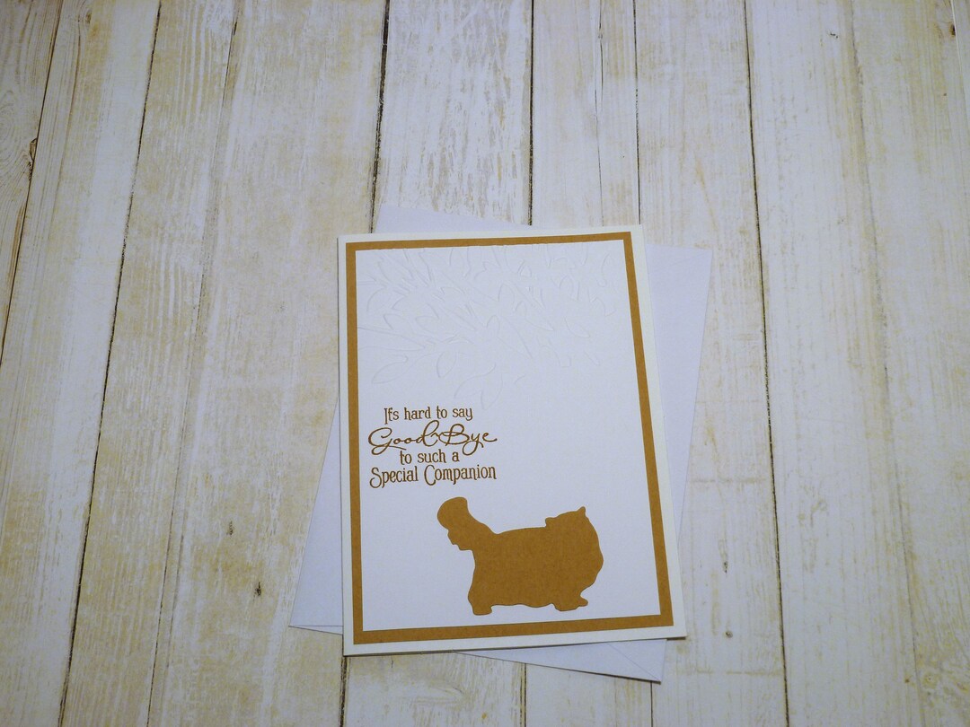 Handmade Persian Sympathy Card, Himalayan Sympathy Card, Red Persian