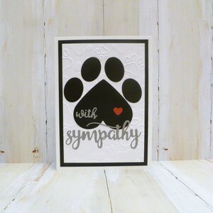 Carte commémorative pour chien faite main, Carte de sympathie pour chien, Carte de sympathie avec empreinte de patte, Carte de sympathie pour animal de compagnie, Carte commémorative pour animal de compagnie, Cadeau pour la perte d'un animal de compagnie, Perte d'un chien