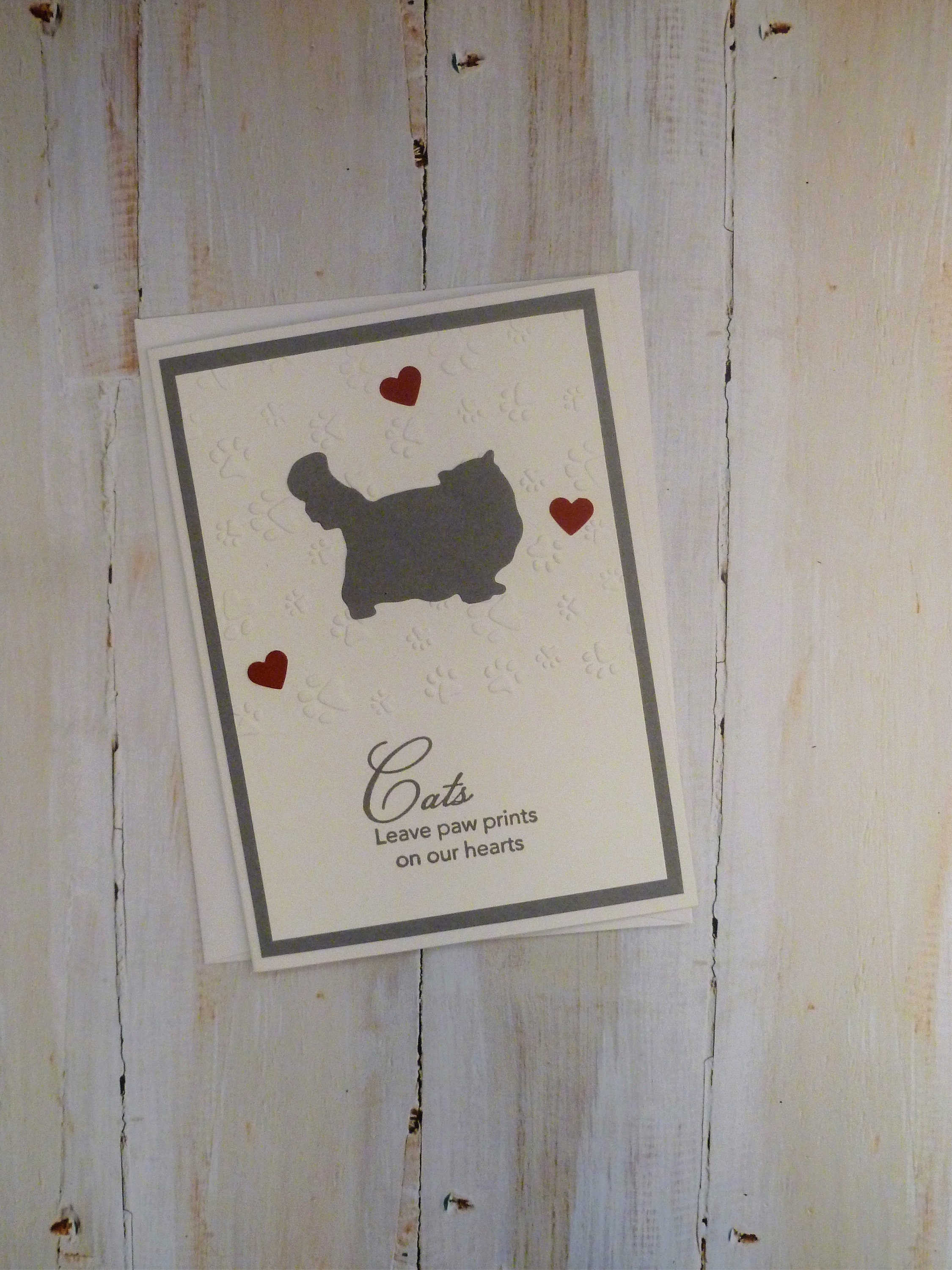 Handmade Gray Persian Memorial Card Blue Persian Sympathy Etsy