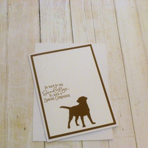Carte de sympathie Labrador chocolat faite main, carte commémorative Labrador chocolat, carte de sympathie de laboratoire, carte de condoléances Labrador, Perte du Labrador