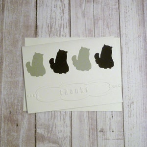 Carte de remerciement de chat fait à la main, carte de remerciement de chat persan, carte de remerciement de chat de l’Himalaya, cadeau de remerciement de chat, carte de remerciement pour l’amoureux des chats
