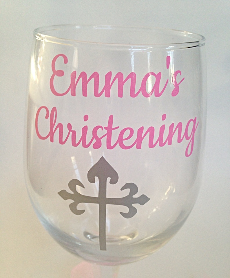 Christening Wine Glass Christening Gift Baptism Gift Etsy