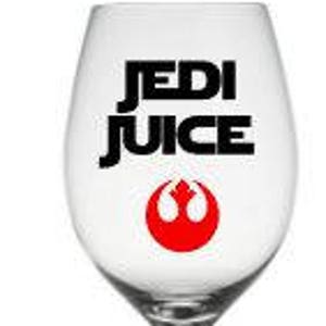 Jedi Juice Wine Glass, Star Wars Wine Glass , Star Wars Gift, Star Wars ...
