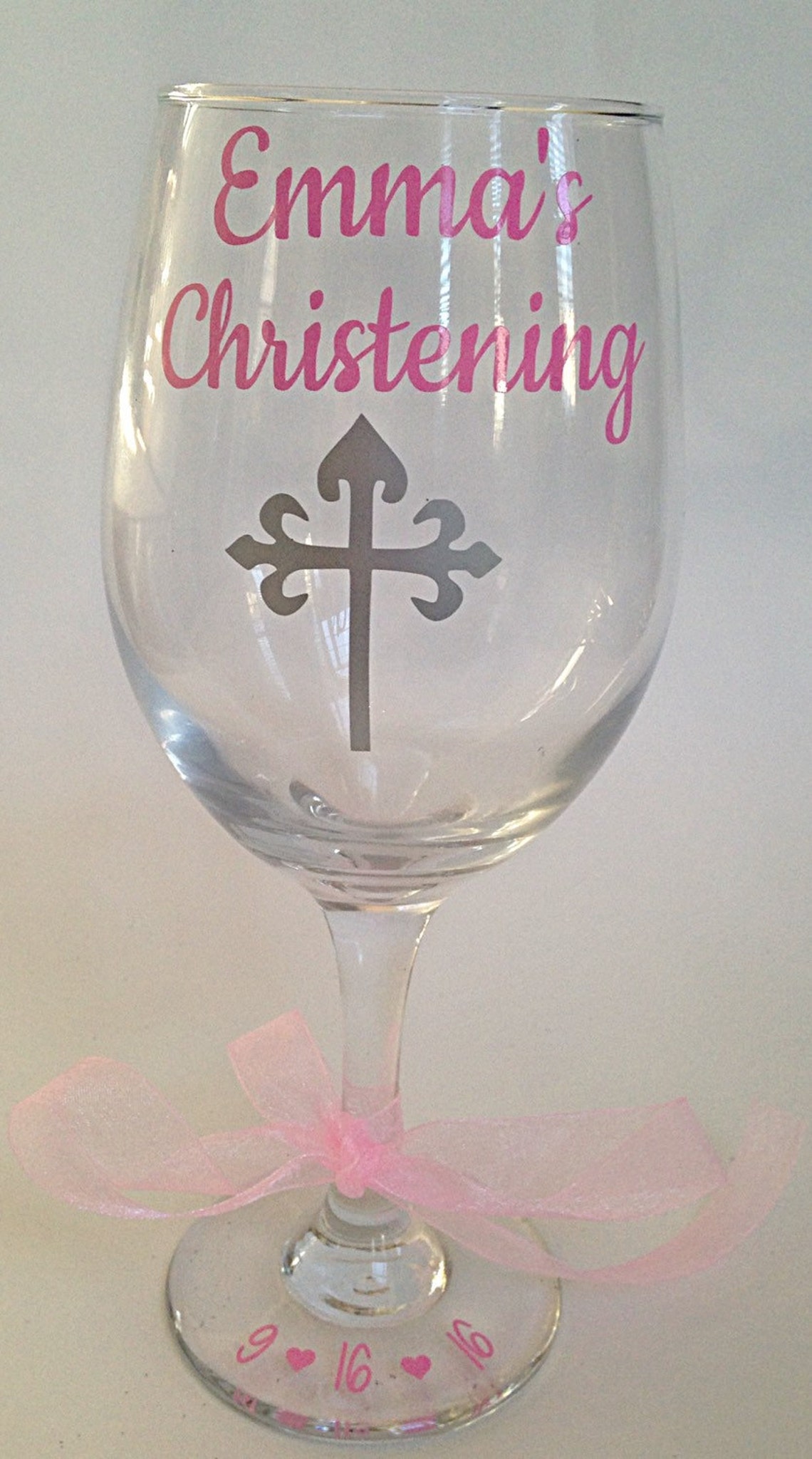 Christening Wine Glass Christening Gift Baptism Gift Etsy