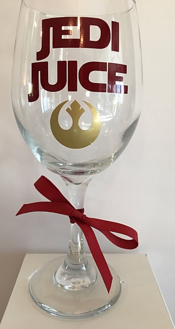 Jedi Juice Wine Glass Star Wars Wine Glass Star Wars Gift Etsy