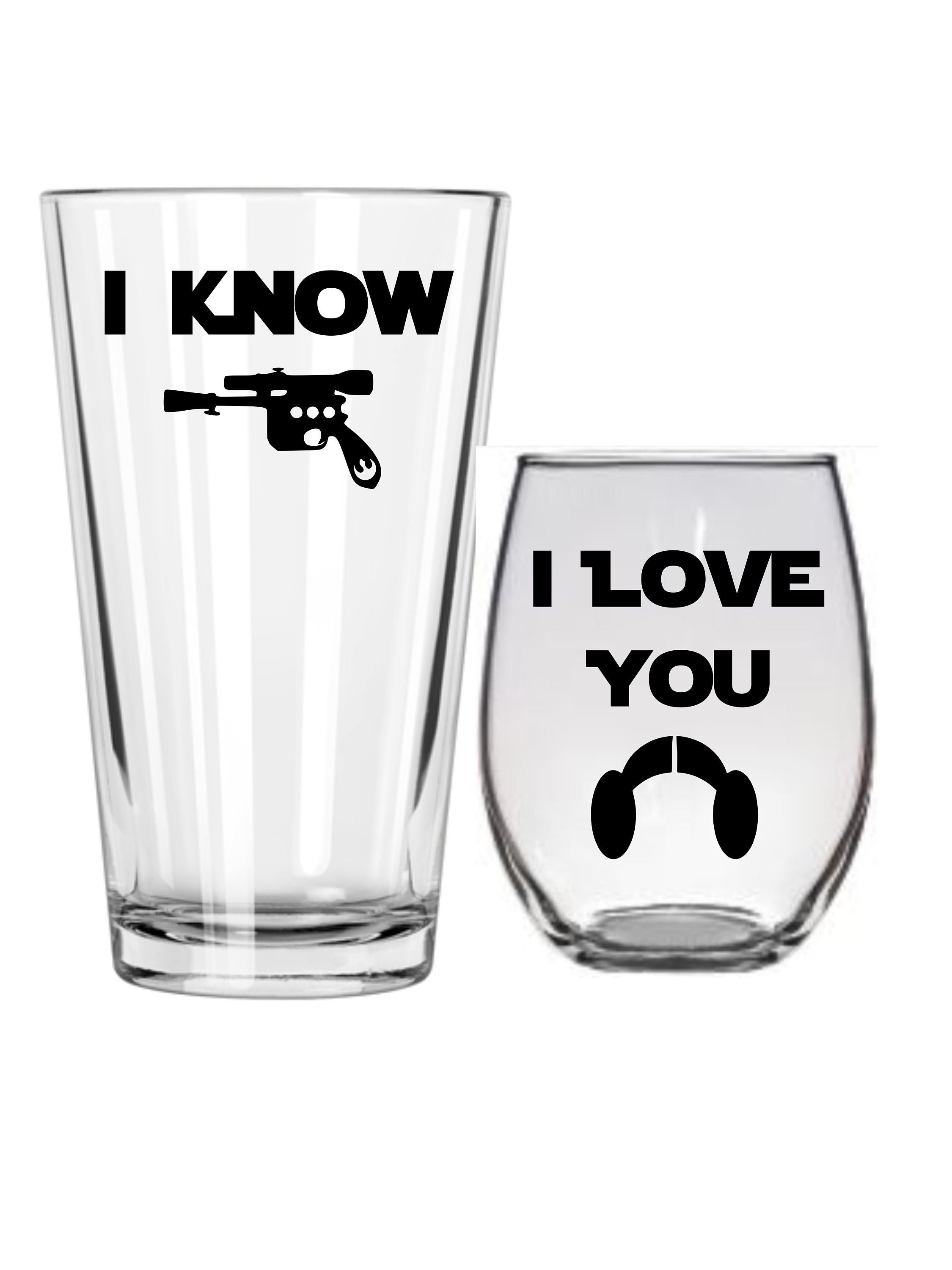 BOLDLOFT My Heart is All Yours Couple Drinking Glass Set-Gifts for Him