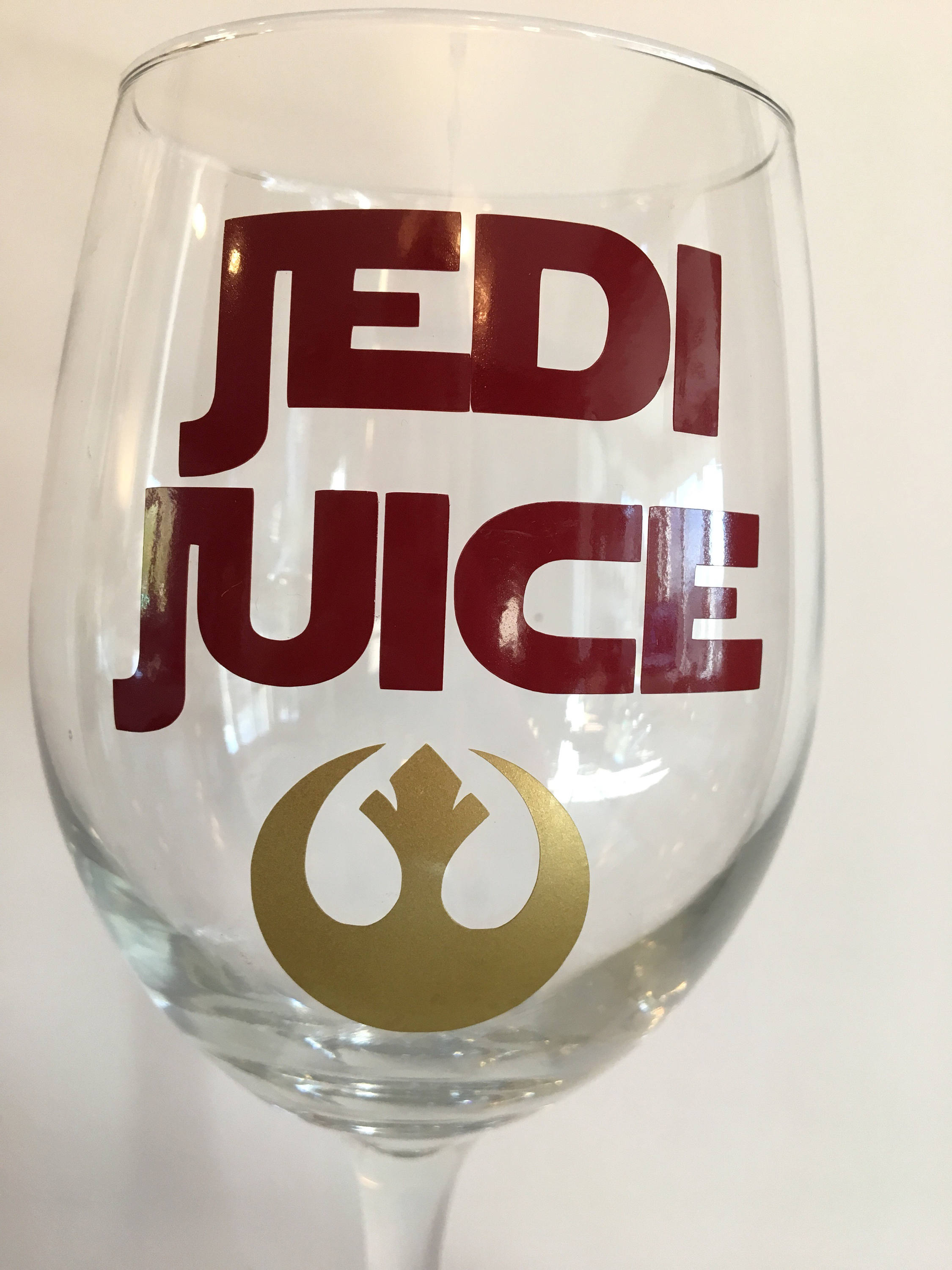 Jedi Juice Wine Glass Star Wars Wine Glass Star Wars Gift Etsy