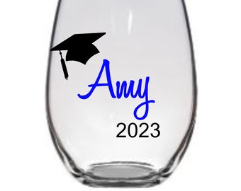 Graduation Glass, Graduation Gift, College Graduation Gift, High School Graduation Glass, College Graduation Glass, Graduation Favor