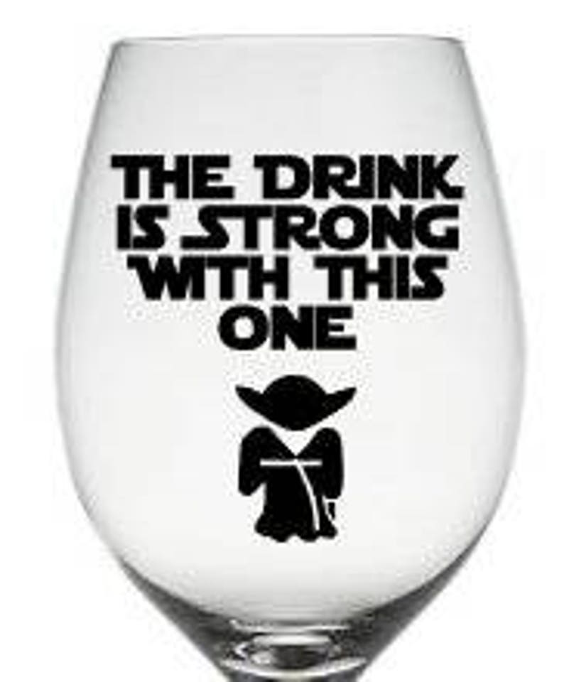 Jedi Wine Glass Star Wars Wine Glass Star Wars Holiday Etsy