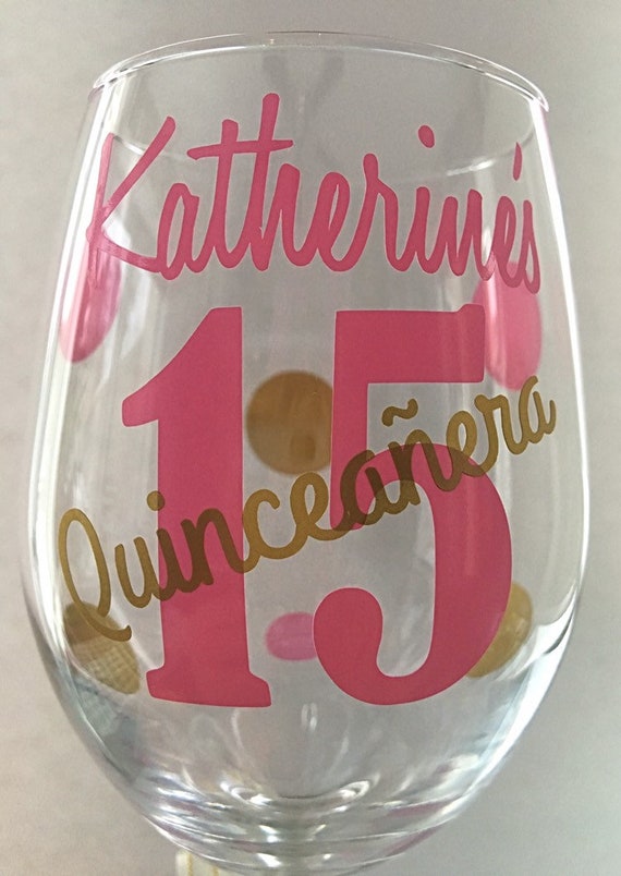 Personalized Birthday Stemless Wine Glass, Design: BDAY5