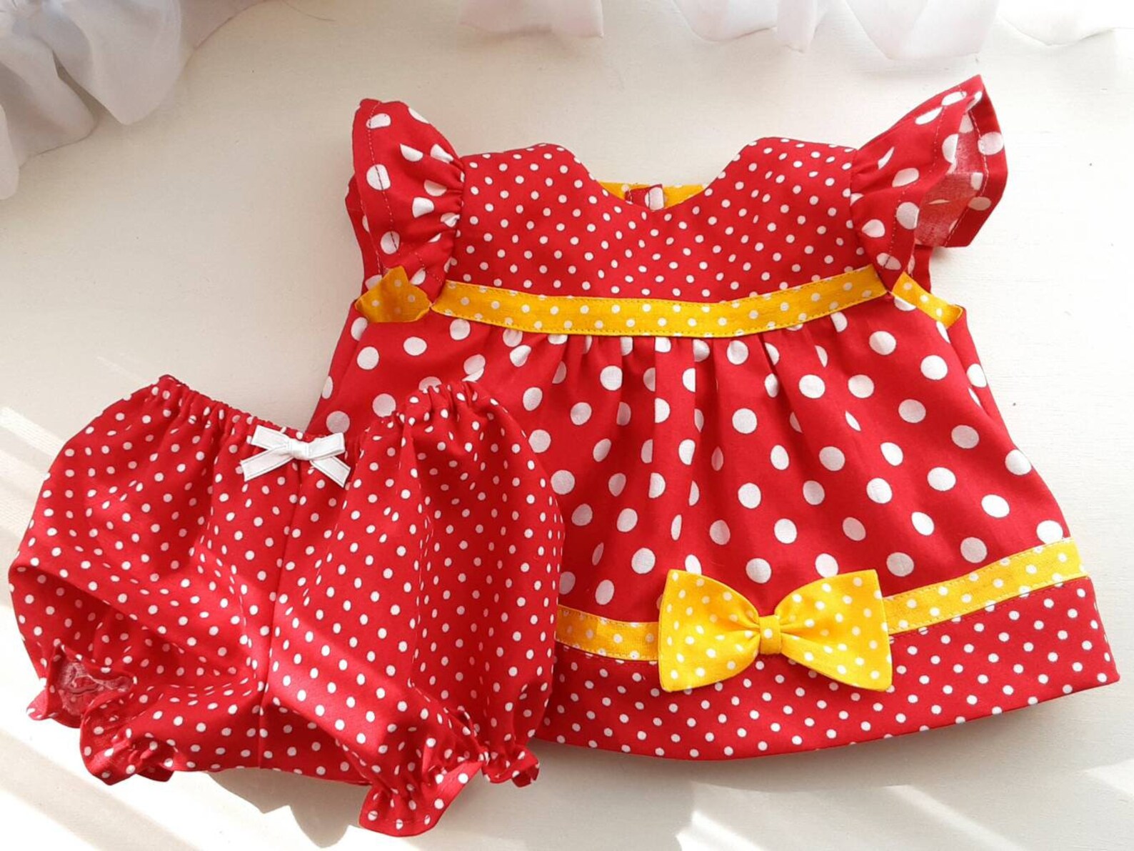Cabbage Patch Doll Clothes 16 Inch Size Red Polka Dot 2 piece Etsy