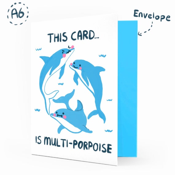 Multi Porpoise Greetings Card