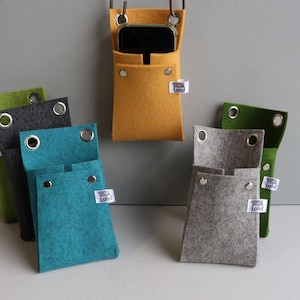 Spruce -Felted Wool Cellphone and Glasses Pouch