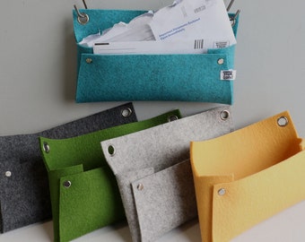Felted Merino Wool Wall Basket: Handmade Minimalist Organizer