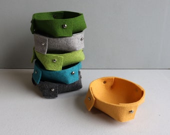 Spruce - Extra Small Collapsible Felted Wool Bowls