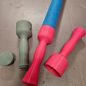 3D Printable STL for Printing Pool Noodle Sword Handle with PVC core