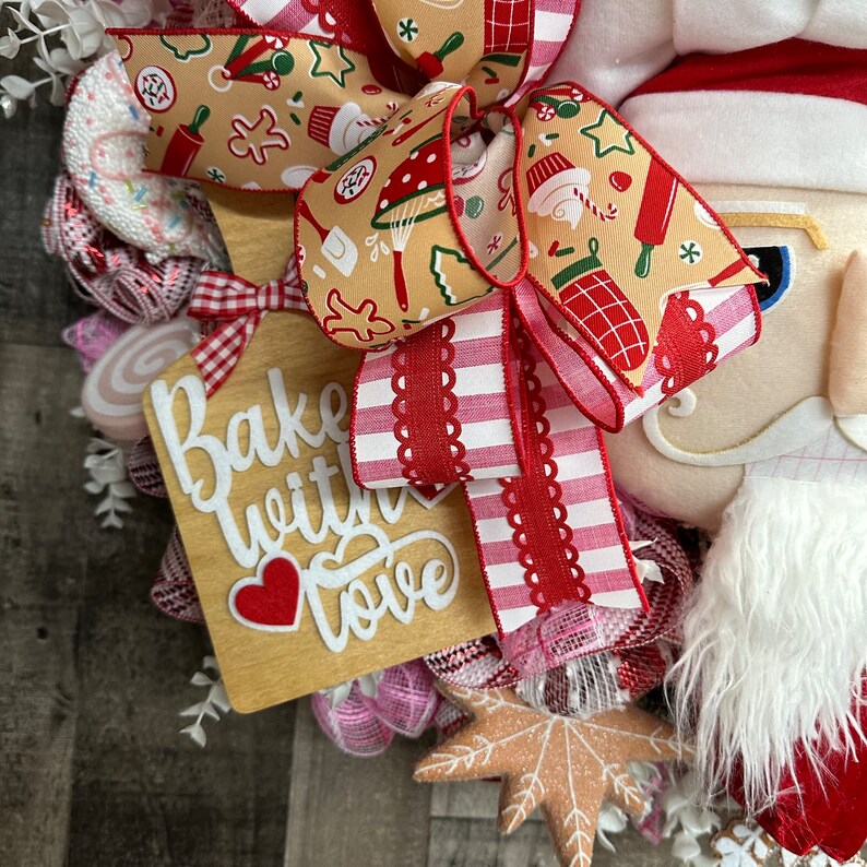 Candyland Christmas Wreath, Chef Baker Wreath, Sweet Treats Holiday Decor, Colorful Christmas 