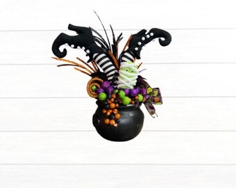 Halloween Centerpiece, Halloween Decor, Witch decor, Caldron Halloween Decor,