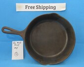 Vintage Antique Cast Iron Skillet, Heat Ring, Cookware, Cowboy Utensils, OLDER , Free Shipping