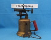 Vintage Antique Link Mfg Co Plumbers Blow Torch Solder Gun Farm Tool Boston Mass