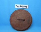 Vintage Griswold Button Style Lid 9, High Dome Number 9, Scarce, Cast Iron Cookware, Free Shipping
