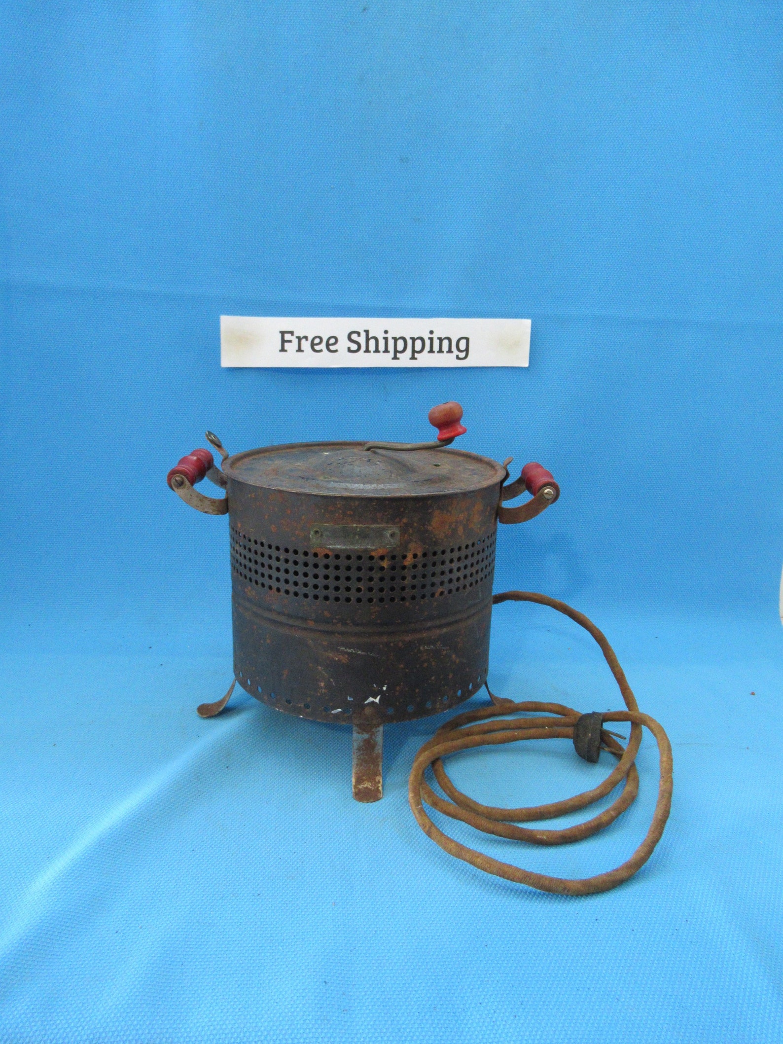 Vintage Antique Electric Popcorn Popper Crank Handle Pop Corn Etsy