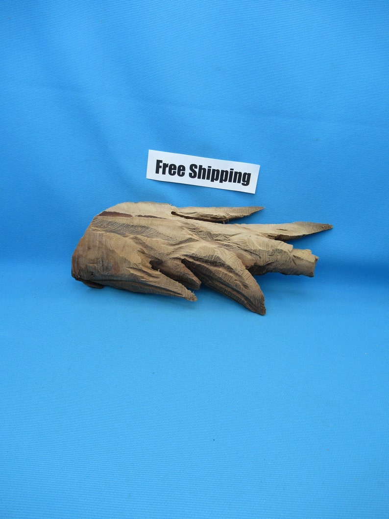 Vintage Wood Wooden Carving Free Shipping Hand Carved Folk Art Carved Wing