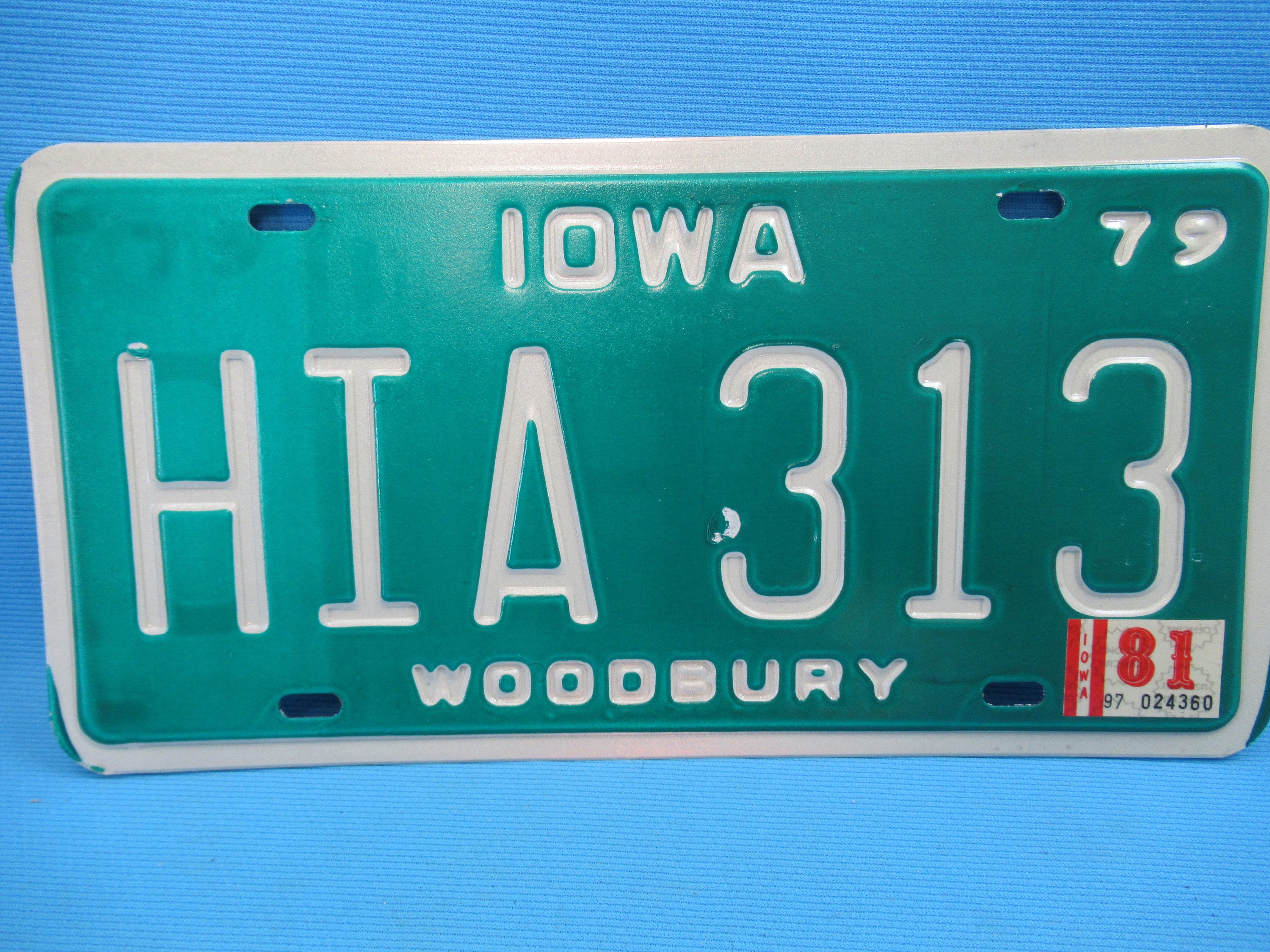 Vintage Antique 1979 Iowa License Plates Tags Matched Set 2 Etsy