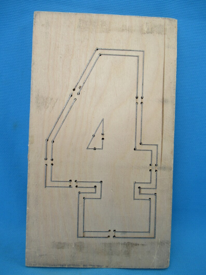 Vintage Wood & Wire Numbers Sports Jerseys Sporting Goods Etsy