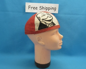 Vintage Cartoon Character Beanie Hat Cap, Head Gear, Rare Unusual, Free Shipping