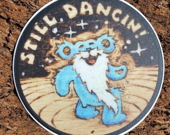 Sticker Still Dancing Bear: weerbestendig vinyl