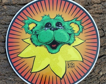 Kosmische beer vinyl sticker