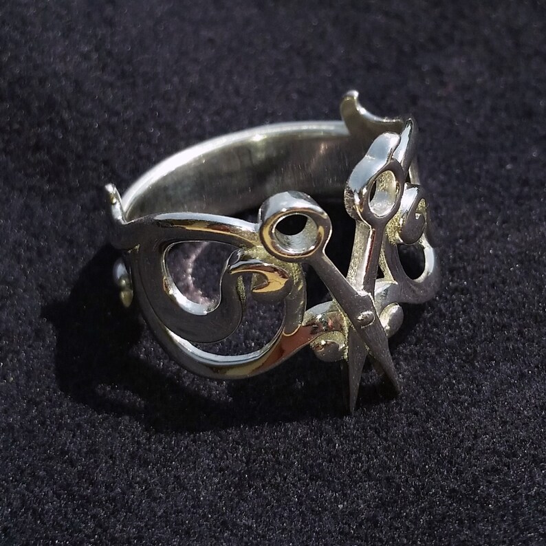 Scissor Ring Solid 92.5 Sterling Silver Any Size Etsy Australia