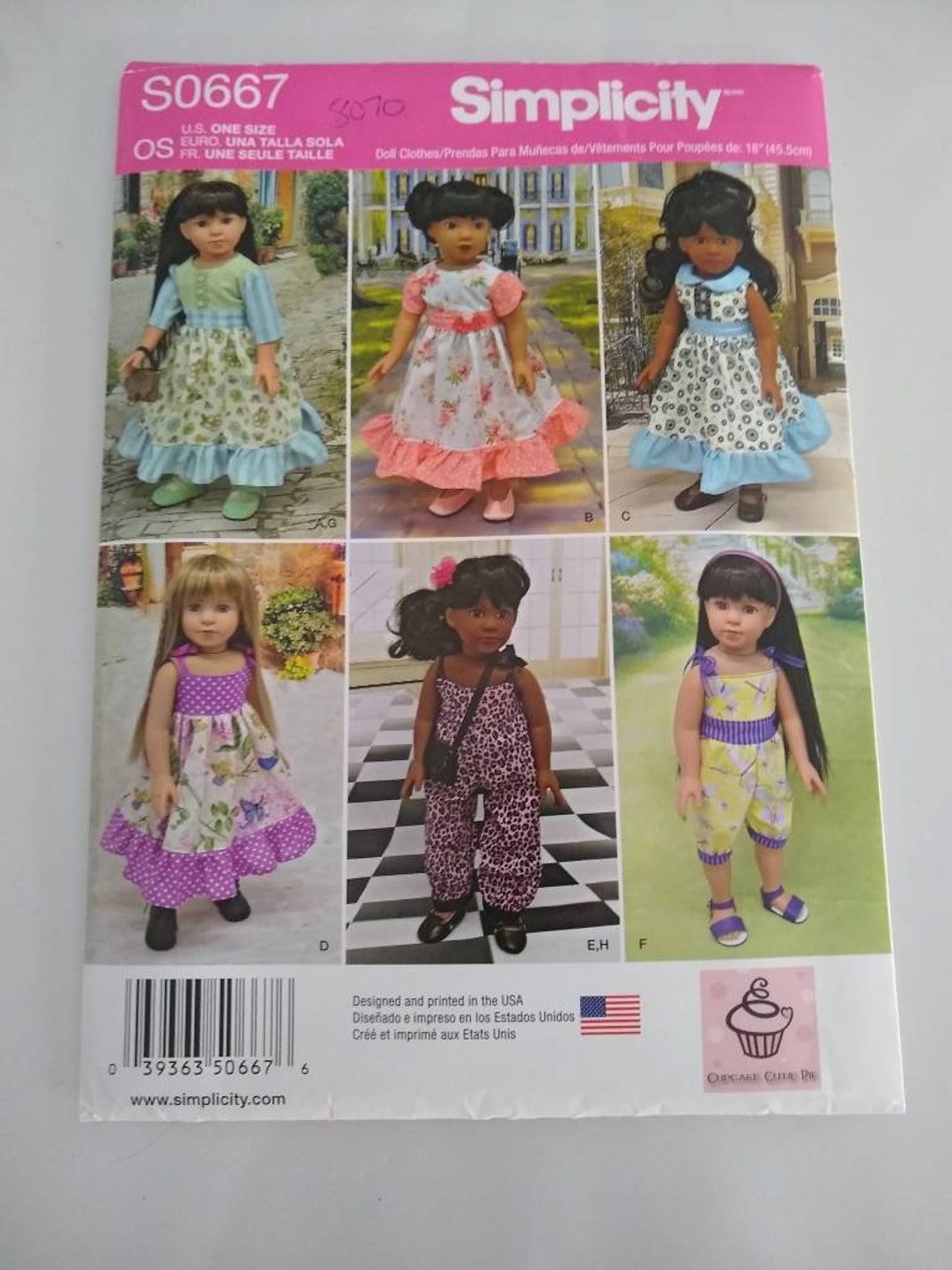 Simplicity Patterns 8070 and 8071 Doll Clothes Patterns Etsy
