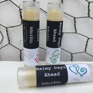 Regalos de boda personalizables: bálsamo labial orgánico (lote de 20)