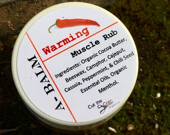 Ungüento muscular - Ingredientes orgánicos y aceites esenciales, 1 oz