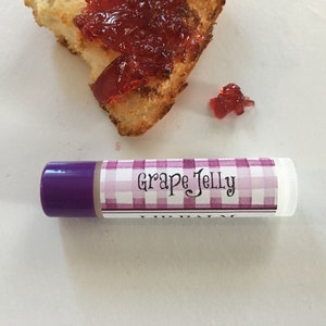 Grape Jelly Lip Balm - Organic Ingredients, Essential Oils, No artificial flavor
