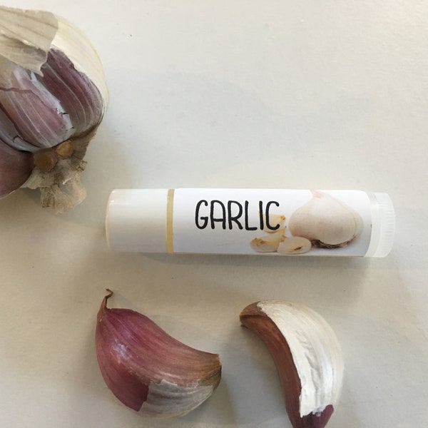 Garlic Lip Balm - Organic Ingredients, Essential Oils, No artificial flavor