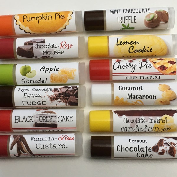 Unique Lip Balm Flavors - Organic Ingredients, Essential Oils, No artificial flavor