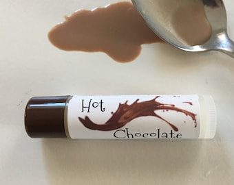 Hot Chocolate Lip Balm - Organic Ingredients, Essential Oils, No artificial flavor