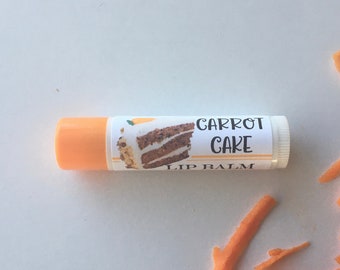 Carrot Cake Lip Balm- Organic Ingredients, Essential Oils, No artificial flavor