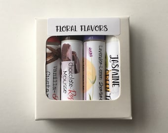 Floral Flavors: Natural Lip Balm Set