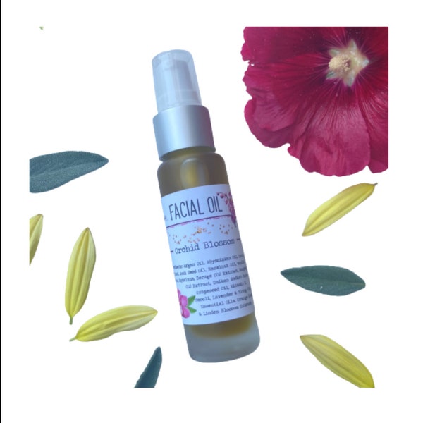 Orchid Blossom Facial Oil - Orcis Mascula Extract, Argan Oil, Abyssinian Oil, Neroli, & Squalane