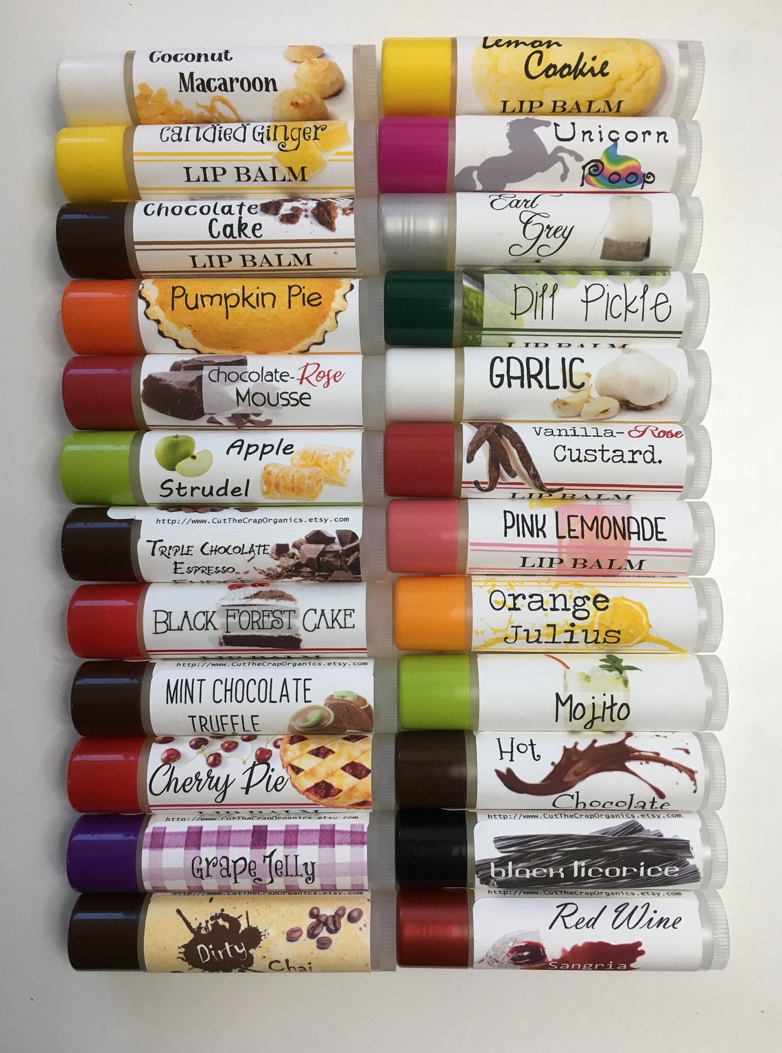 Unique Lip Balm Flavors Organic Ingredients Essential Oils Etsy