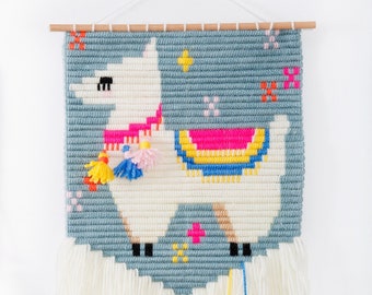 DIY Home Décor Needlepoint 3D wall art kits for beginners. Easier than cross stitch! A wooden dowel included for easy display!